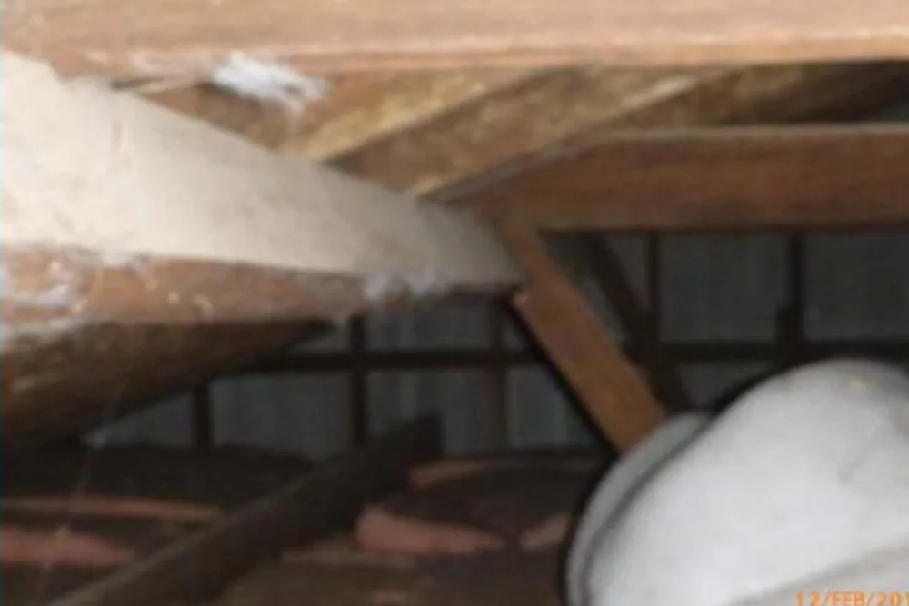 Confined roof void — access limits are stated in the report